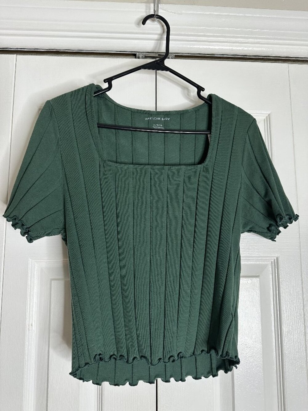 NWT - American Eagle Green Square Neck Tee - Size XL